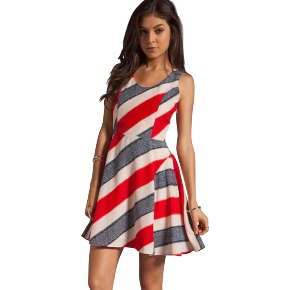 Jack By BB Dakota Striped Sleeveless Dress Size 2 Multicolored